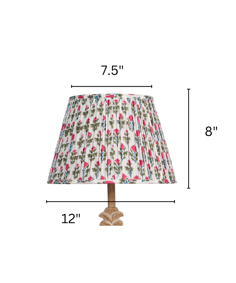 White Pink Block Print Empire Lampshade
