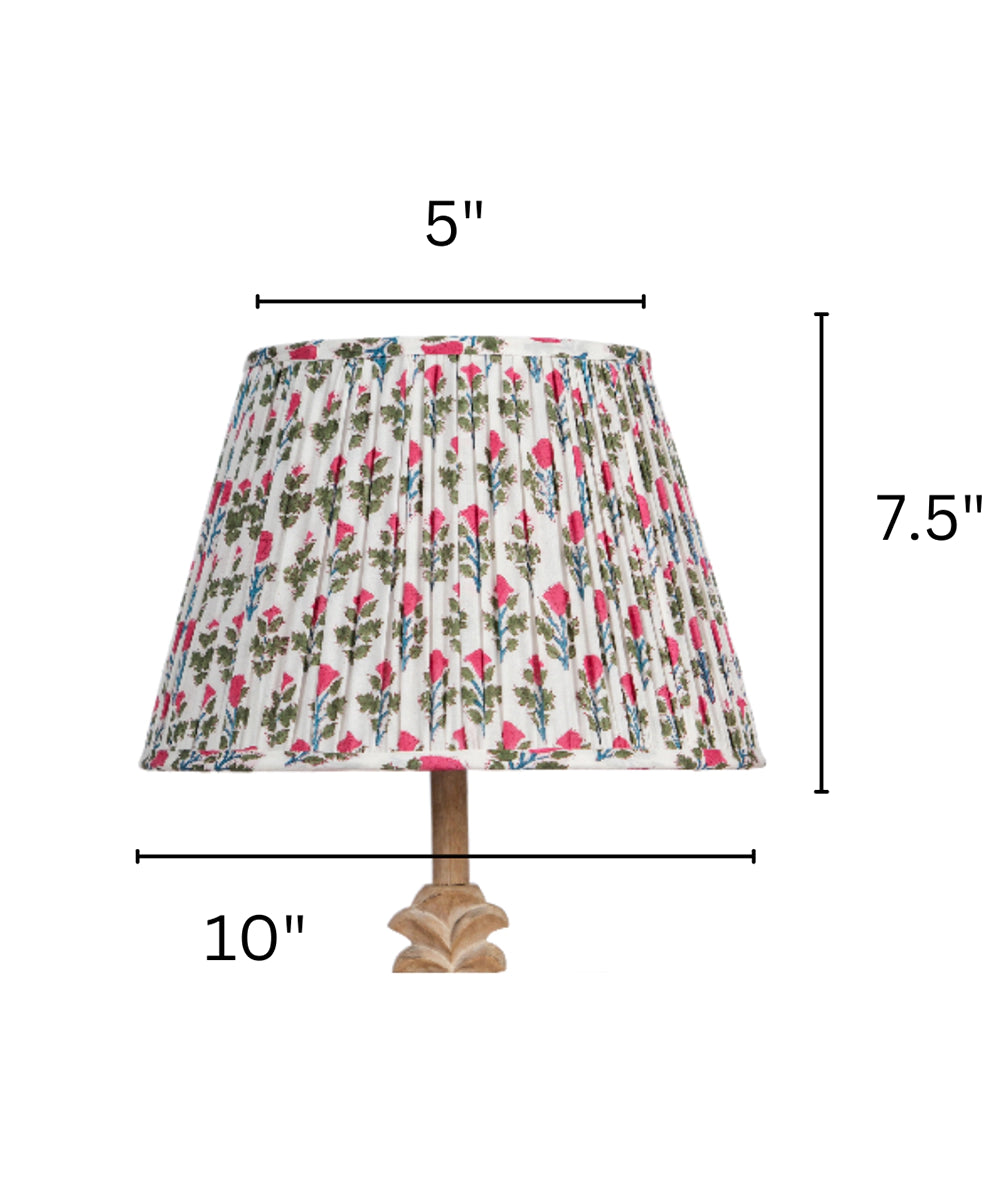 White Pink Block Print Empire Lampshade