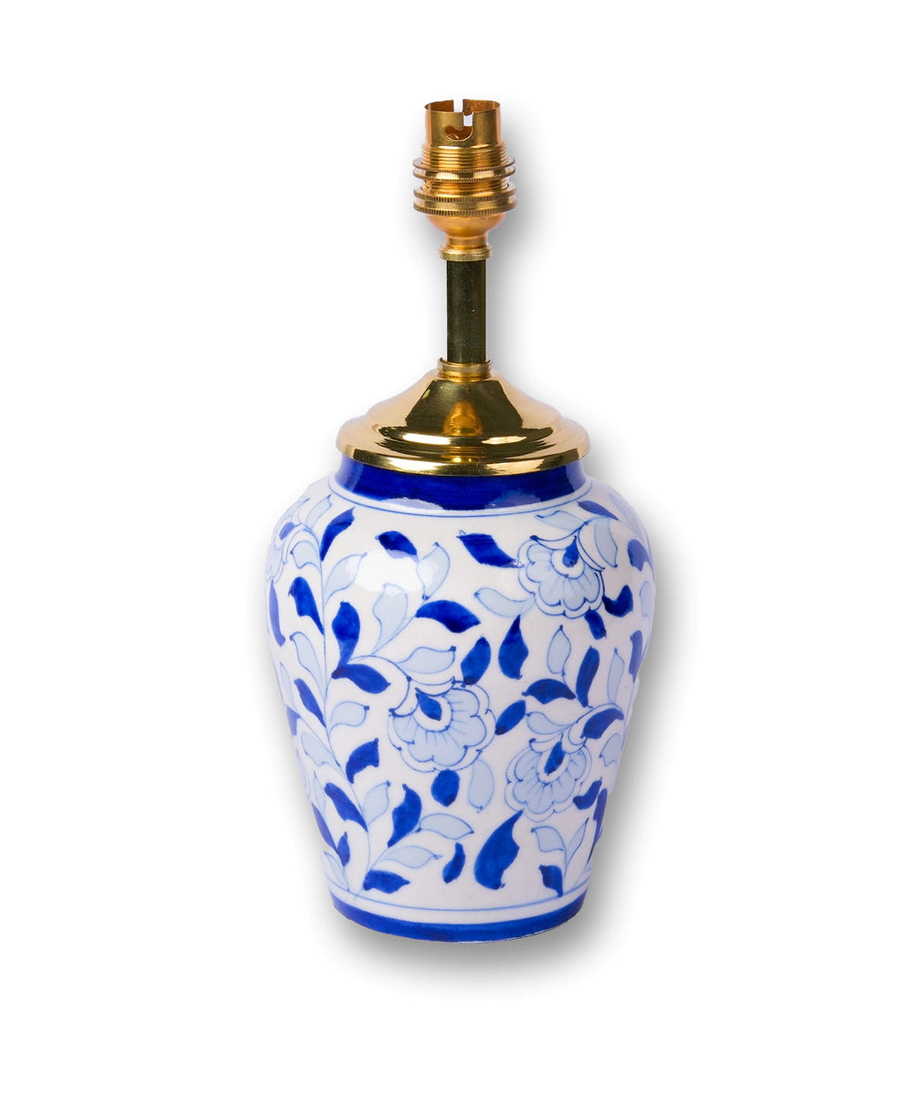 Buy Aayat Blue Pottery Lamp Base Online