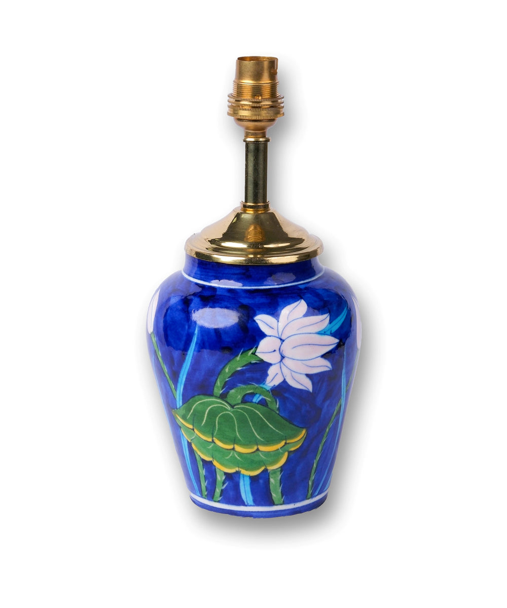 Buy Lavanya Blue Pottery Lamp Base
