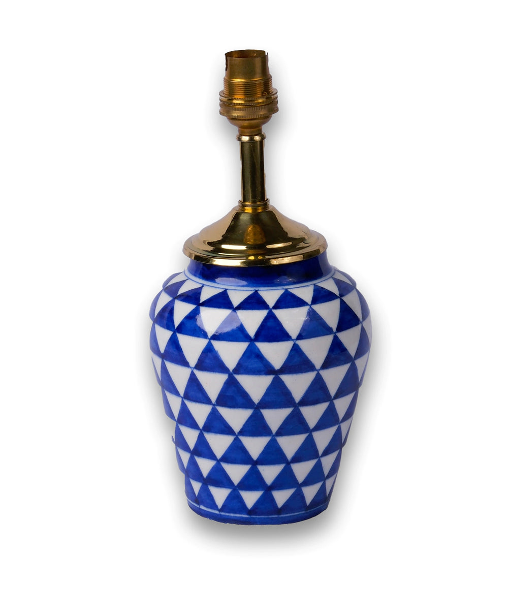 Buy Prism Blue Pottery Lamp Base