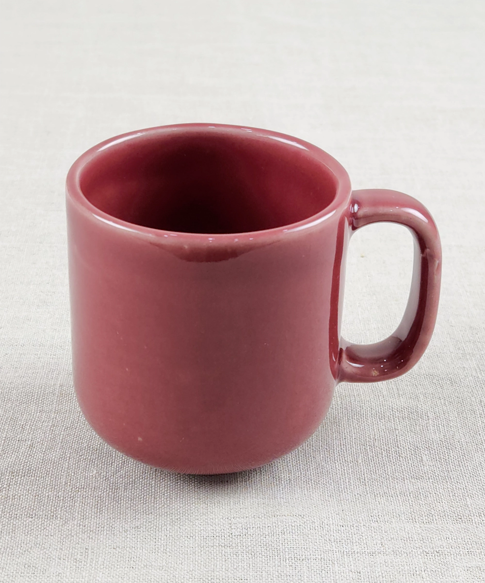 Set of 2 Maroon Patterned Ceramic Coffee Mug in a Gift Box (250 ml)