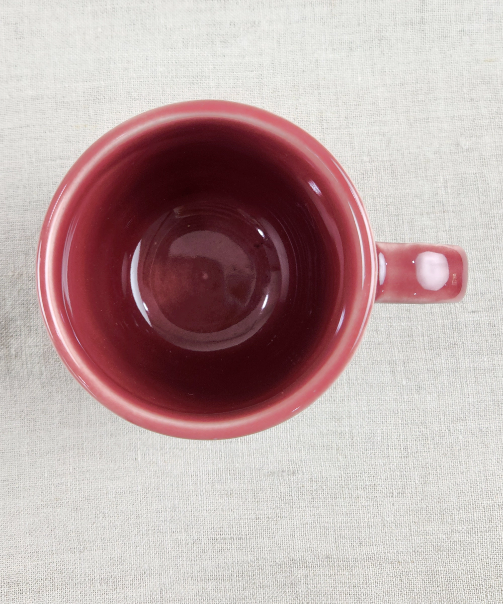 Set of 2 Maroon Patterned Ceramic Coffee Mug in a Gift Box (250 ml)
