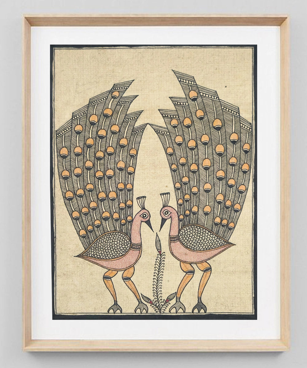 Madhubani Painting on Handmade Paper | 5.5x7.5 Inch | Unframmed