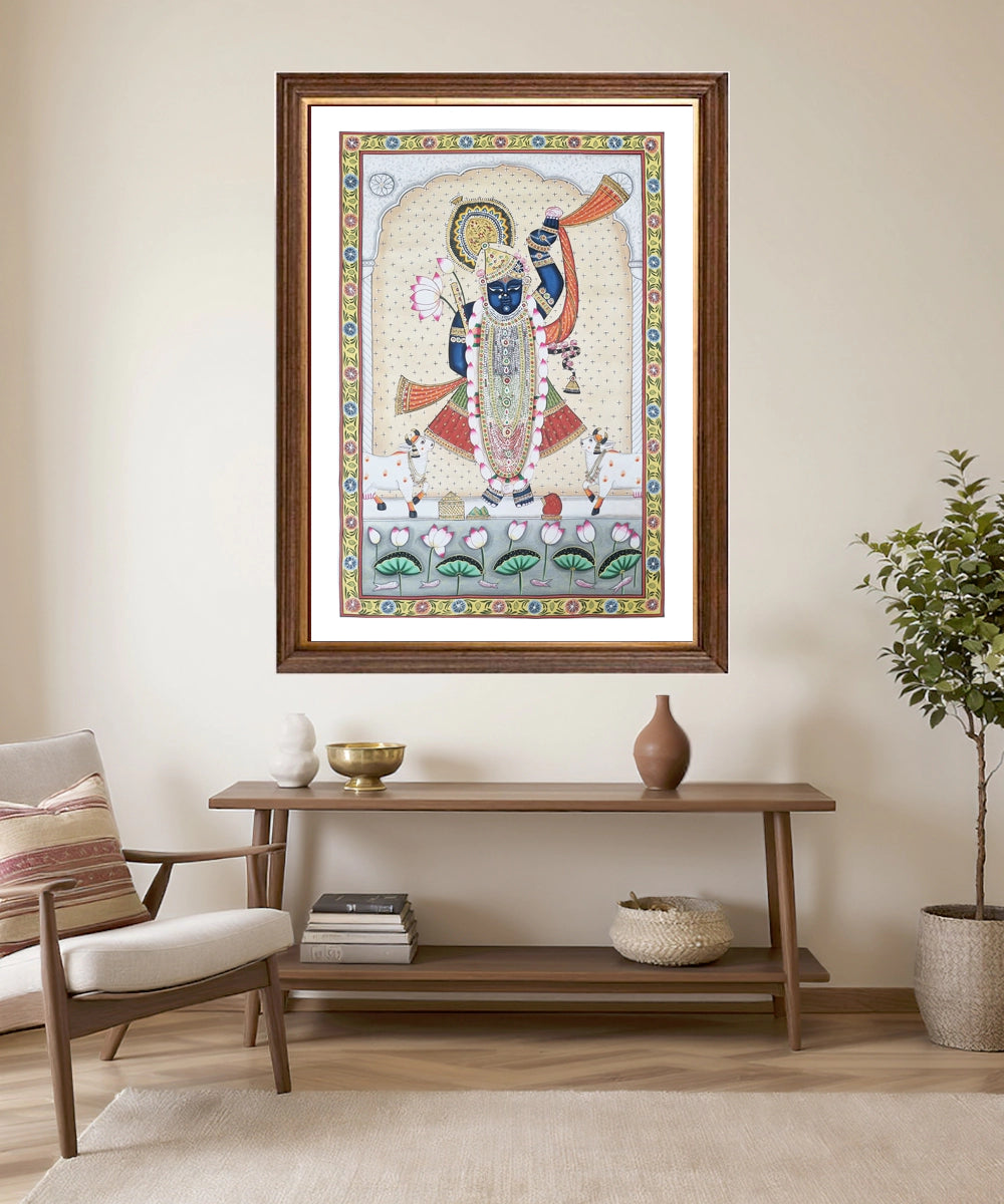 Shrinath ji Pichwai Hand Painting on cloth | 2x3 feet | Unframed