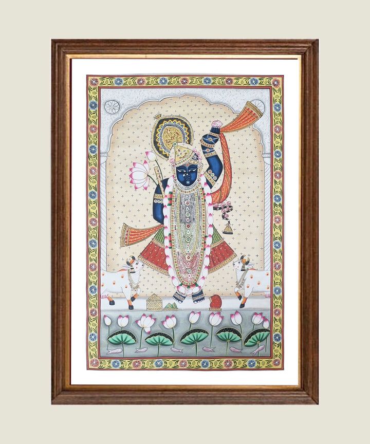 Shrinath ji Pichwai Hand Painting on cloth | 2x3 feet | Unframed
