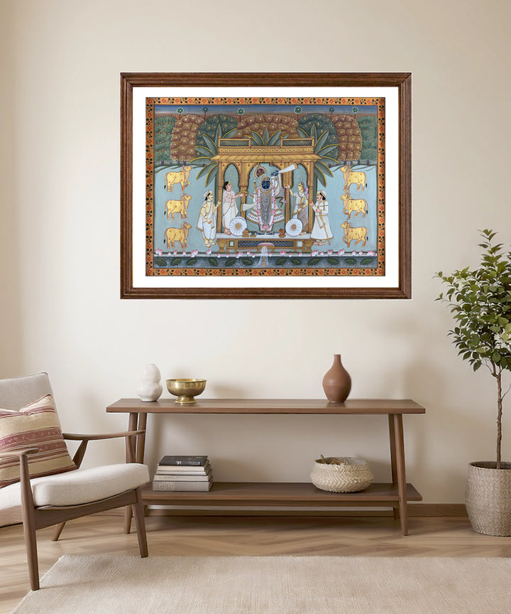 Buy Shrinath ji Mandap Pichwai Hand Painting Online in India