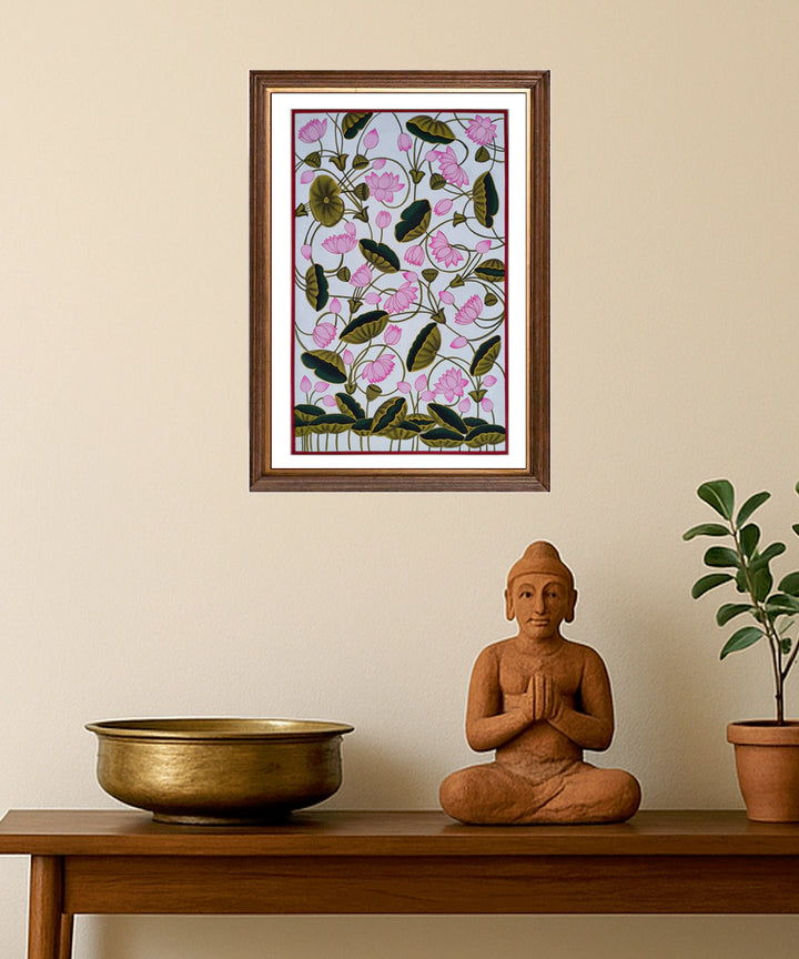 Buy Pichwai Hand Painting Blooming Lotus Online