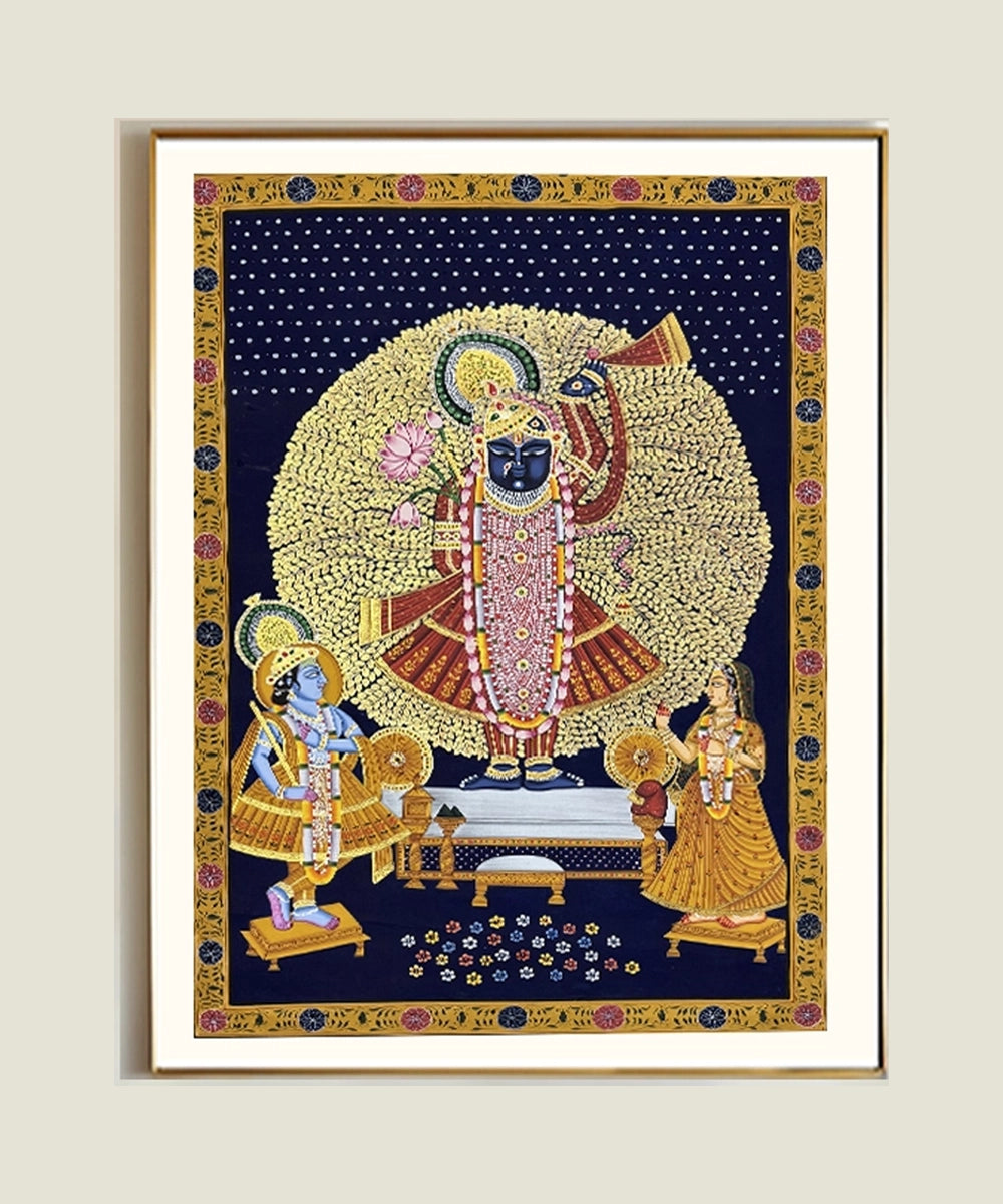Pichwai Hand Painting On Cloth| Shrinath | 2x3 Feet | Unframmed