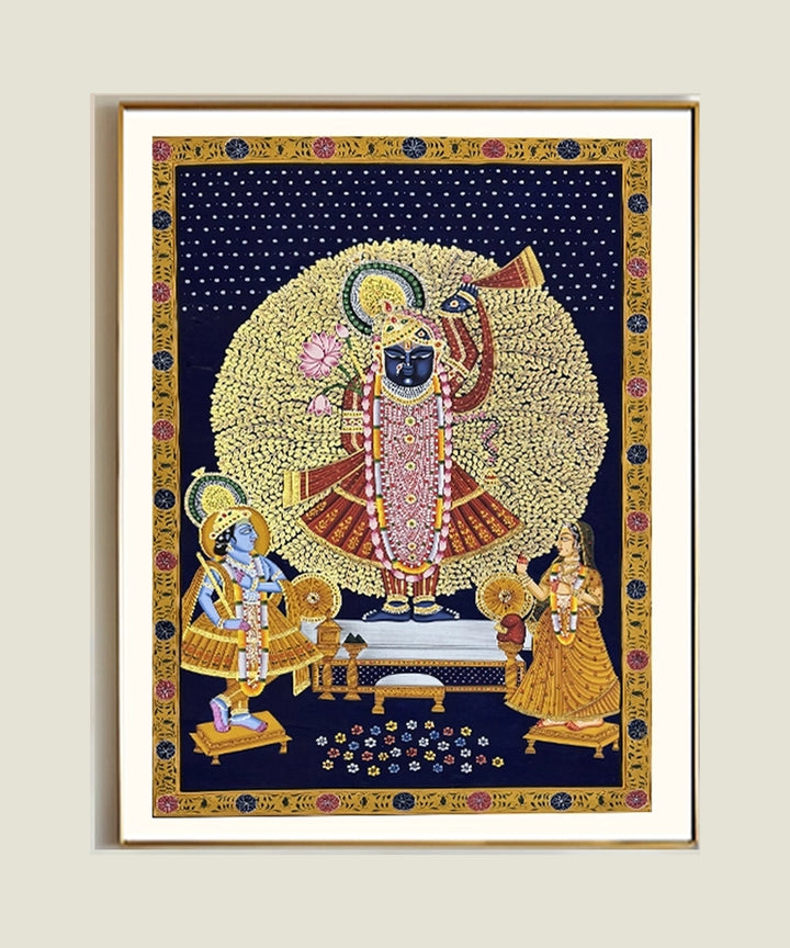 Pichwai Hand Painting On Cloth| Shrinath | 2x3 Feet | Unframmed