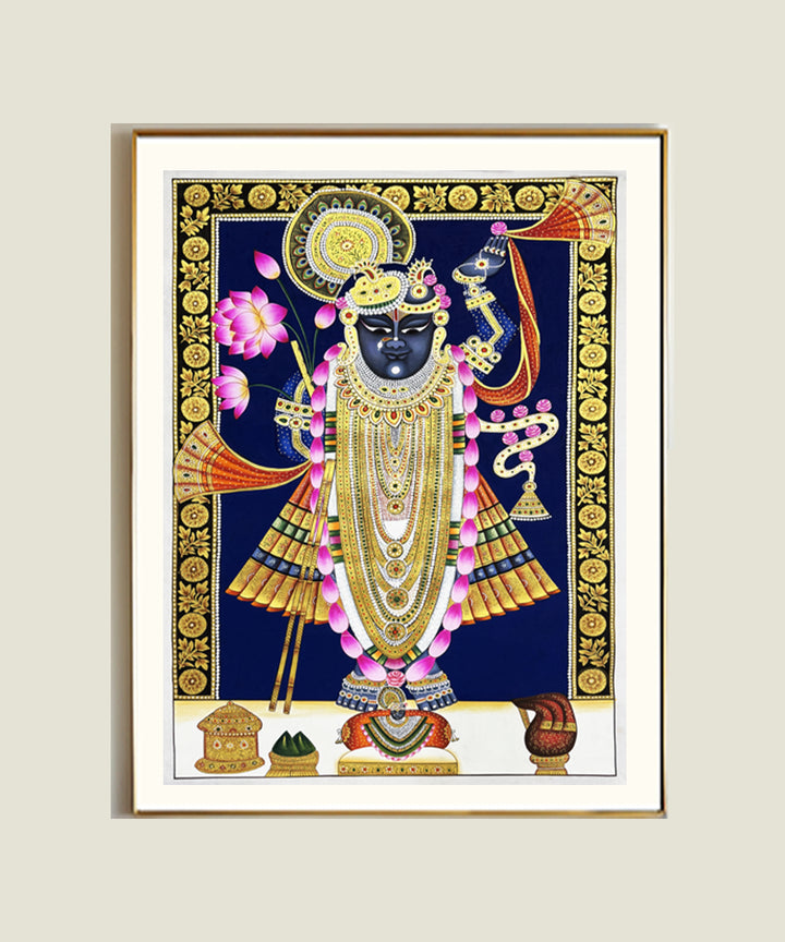 Pichwai Hand Painting On Cloth | Shrinath ji | 2x3 Feet | Unframed