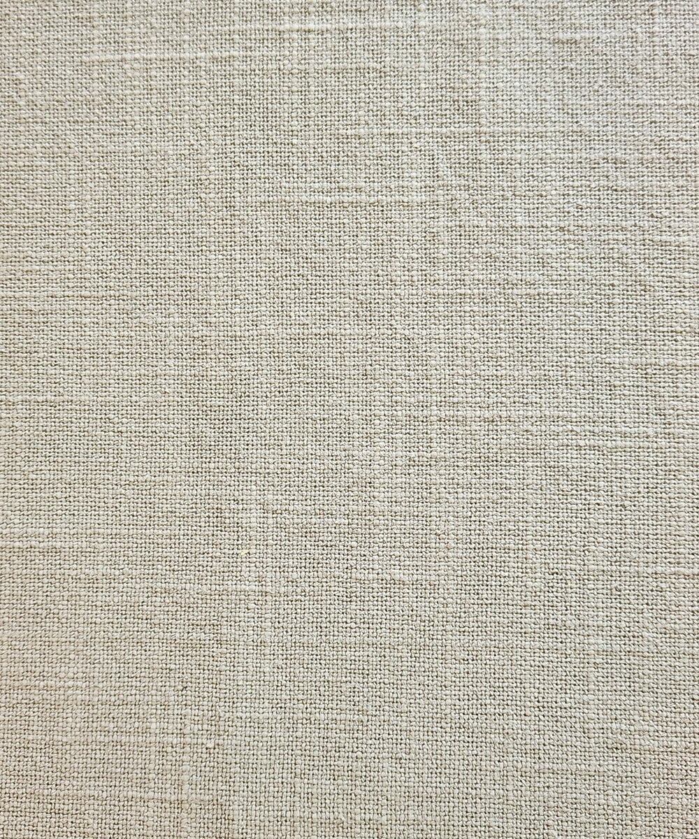 Grey Cotton Slub Table Cloth with faggotting at the edges