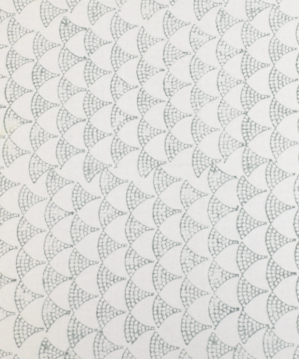 6 Seater Hand Block Printed Paisley Turquoise & Grey Cotton Table Cloth (60" x 90")