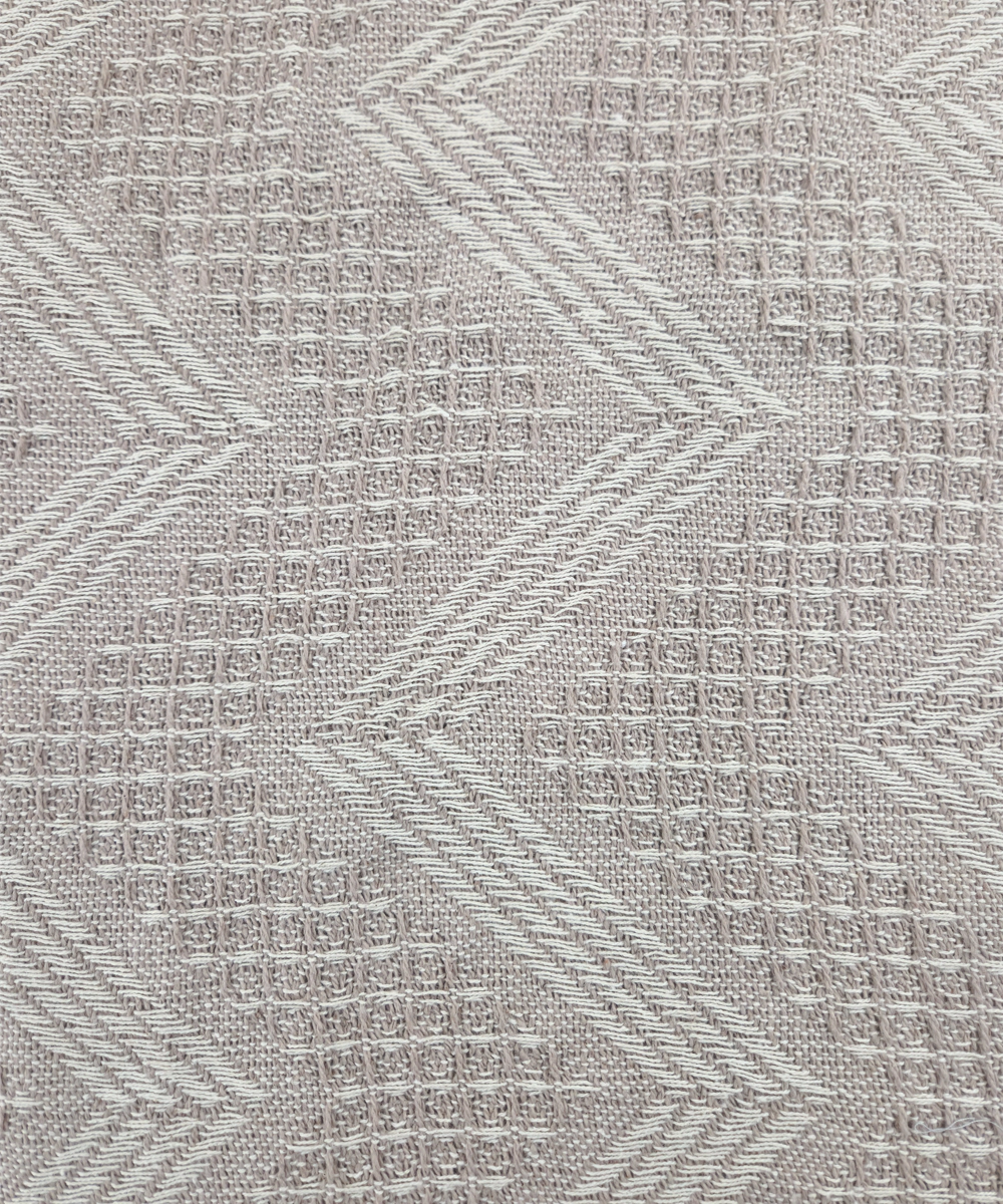 Light Brown Textured Yarn Dye Handwoven Cotton Sofa Throw