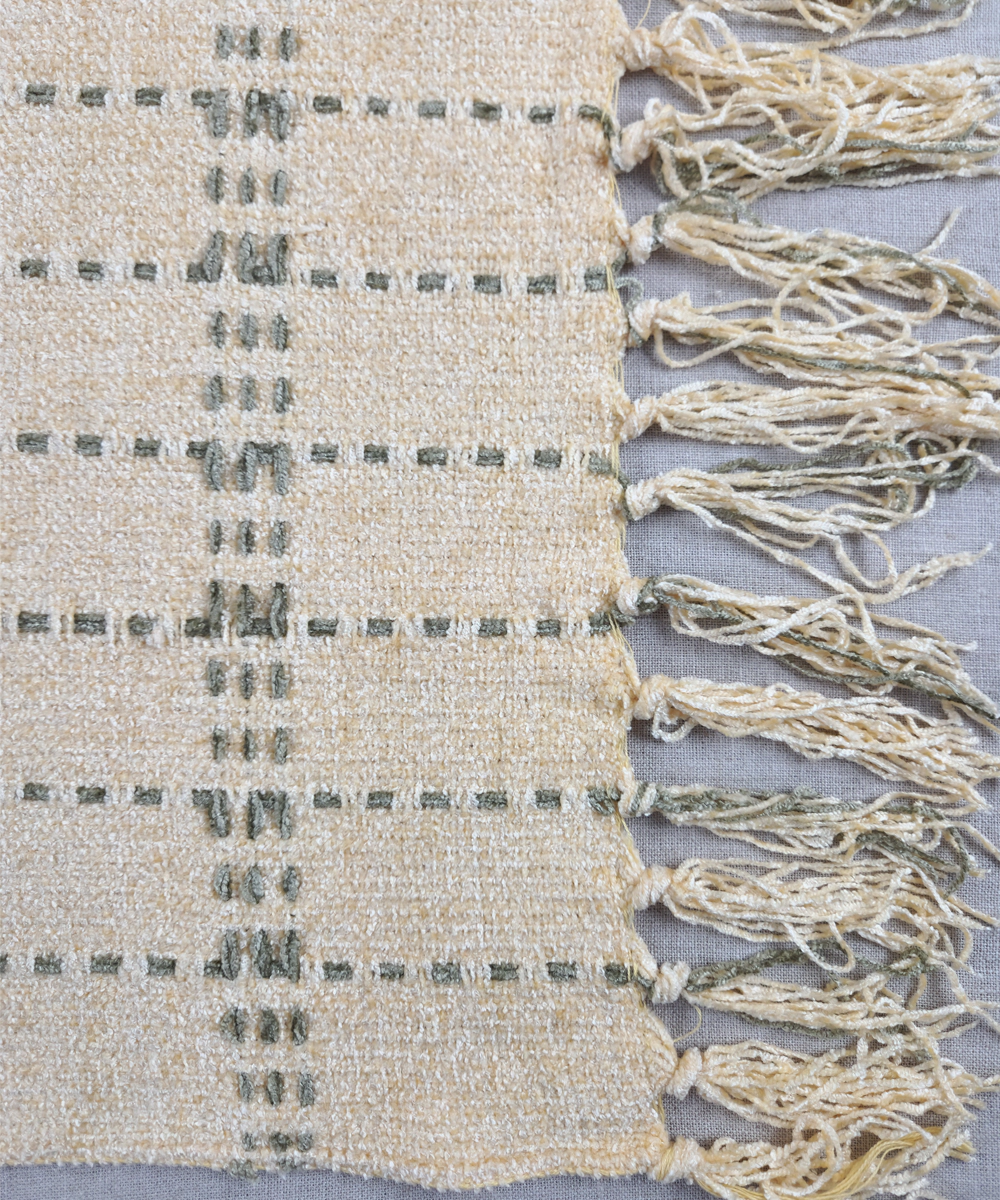 Cream & Charcoal Hand Woven Cotton Sofa Throw