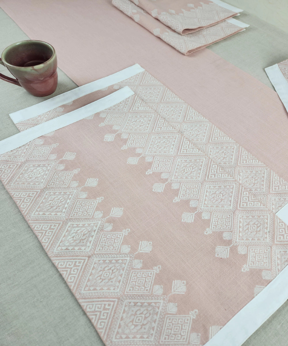 Buy Embroidered Cotton Table Linen  Set Online