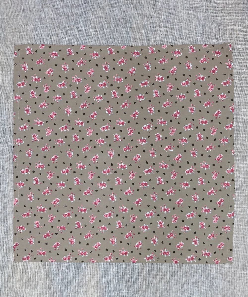 Set of 4 Ditsy Printed Cotton Table Napkin