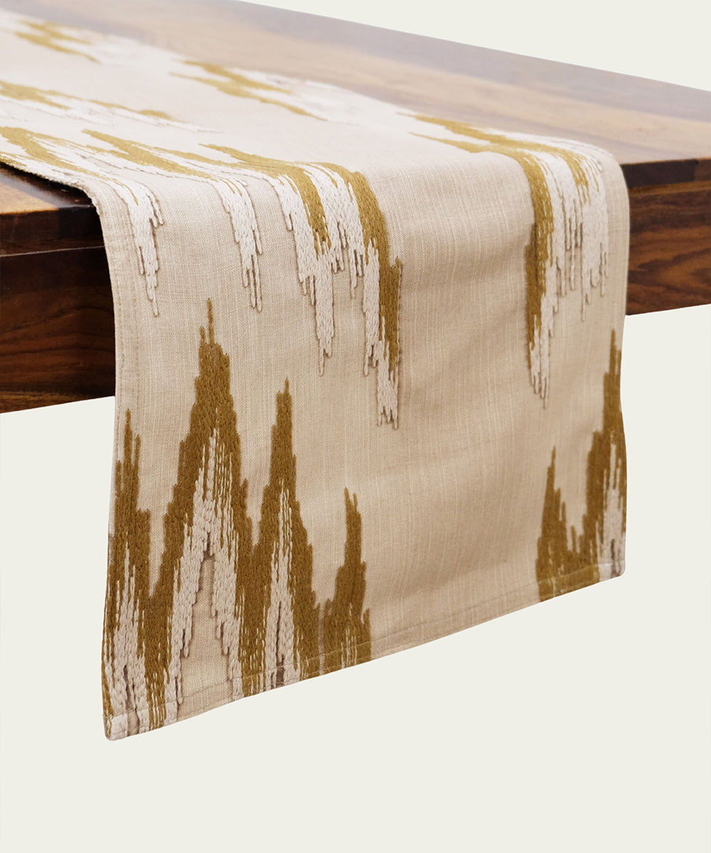 Buy Embroidered Cotton Table Runner