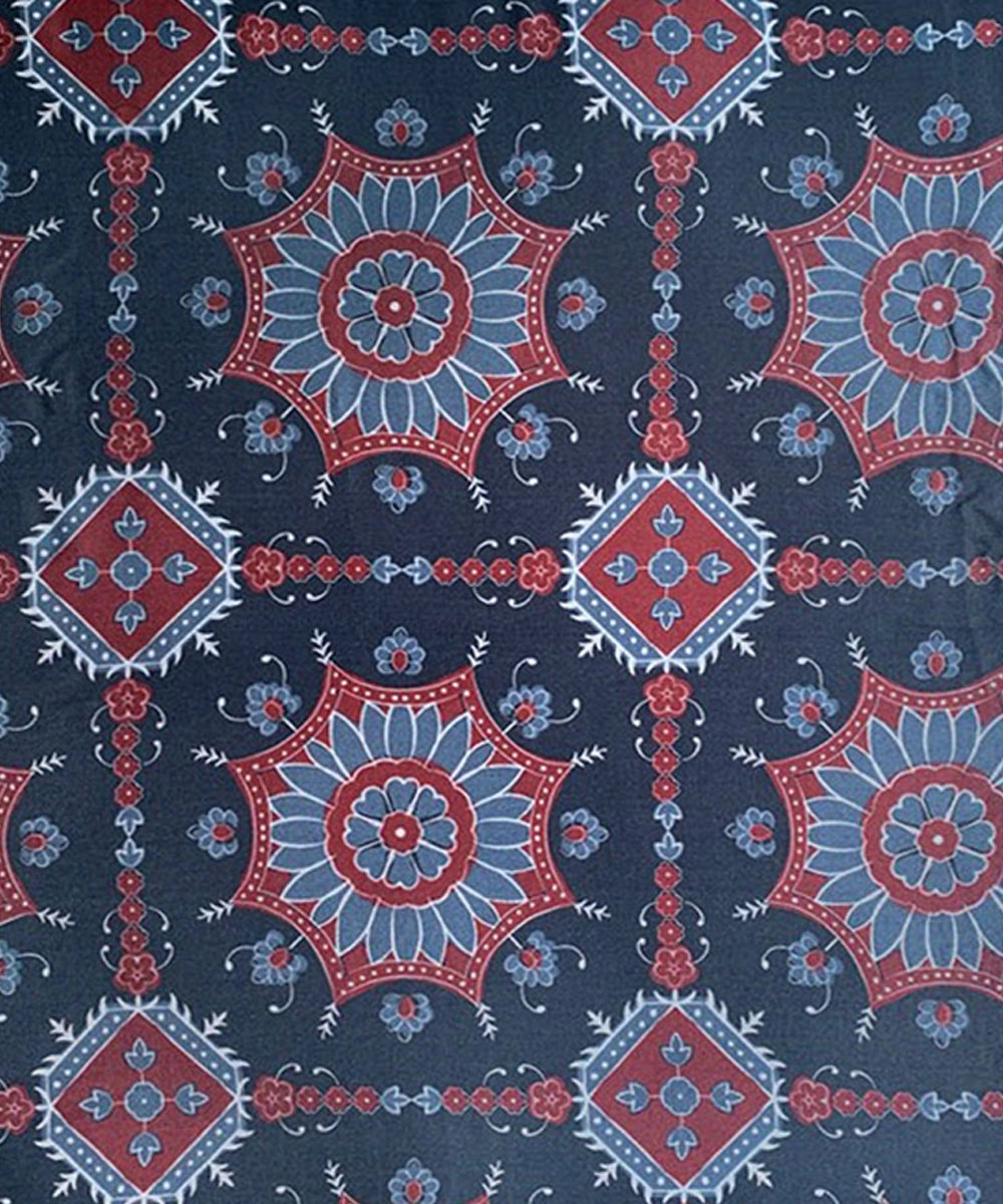 Jaal Ajrakh Printed Textile Wall Art (20"x16") Unframed