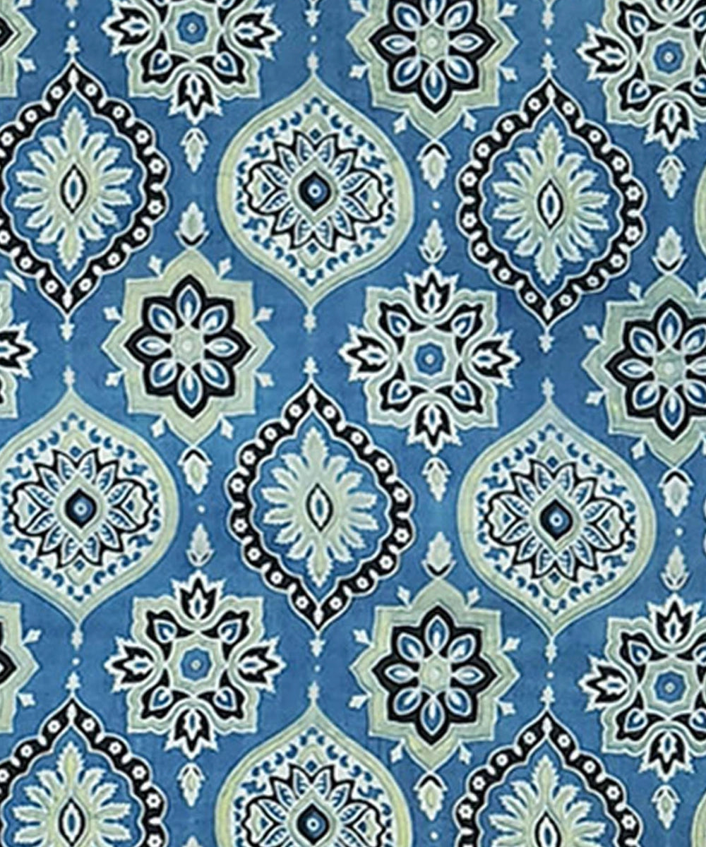 Moroccan Ajrakh Printed Textile Wall Art (25"x19") Unframed