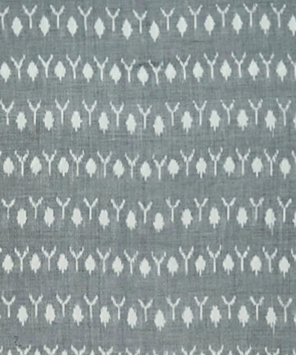 Grey Ikat Handloom Textile Wall Art | 25" x 19" Unframed