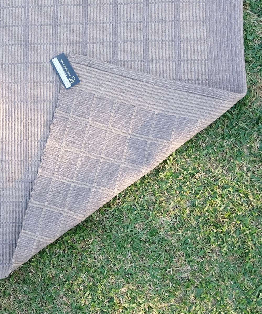 Beige Pure Handloom Cotton Yoga Mat