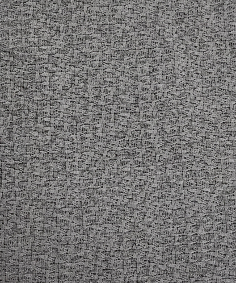 Dark Grey Cotton Waffle Bedcover with 2 Pillow Cases