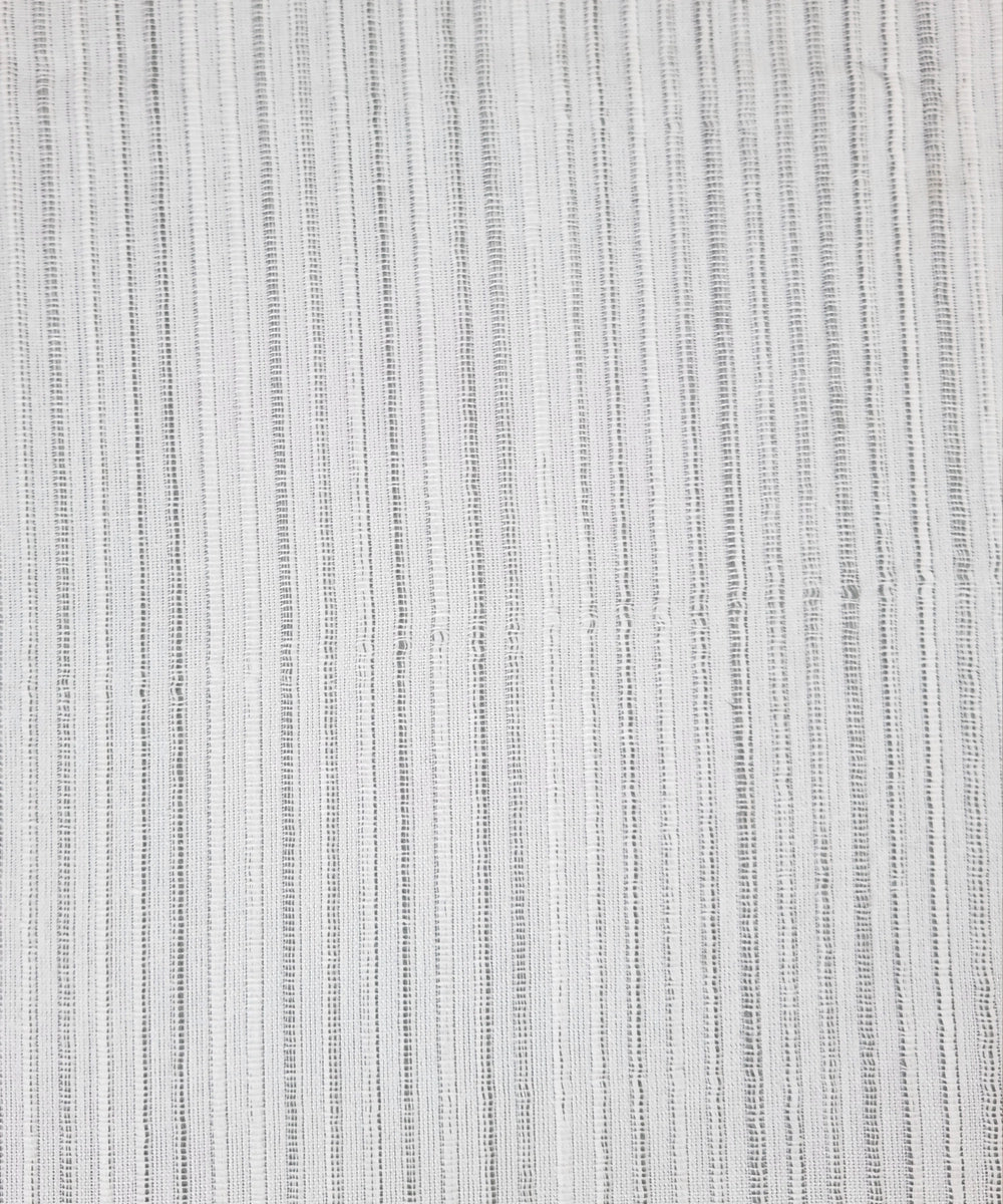 Off White & Grey Corded Ribs Cotton Slub Stripe Queen Bedcover with 2 Pillow covers