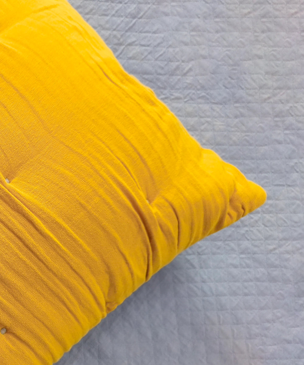 Mustard & Grey Reversible Hand Quilted Comforter with 2 Pillow Covers