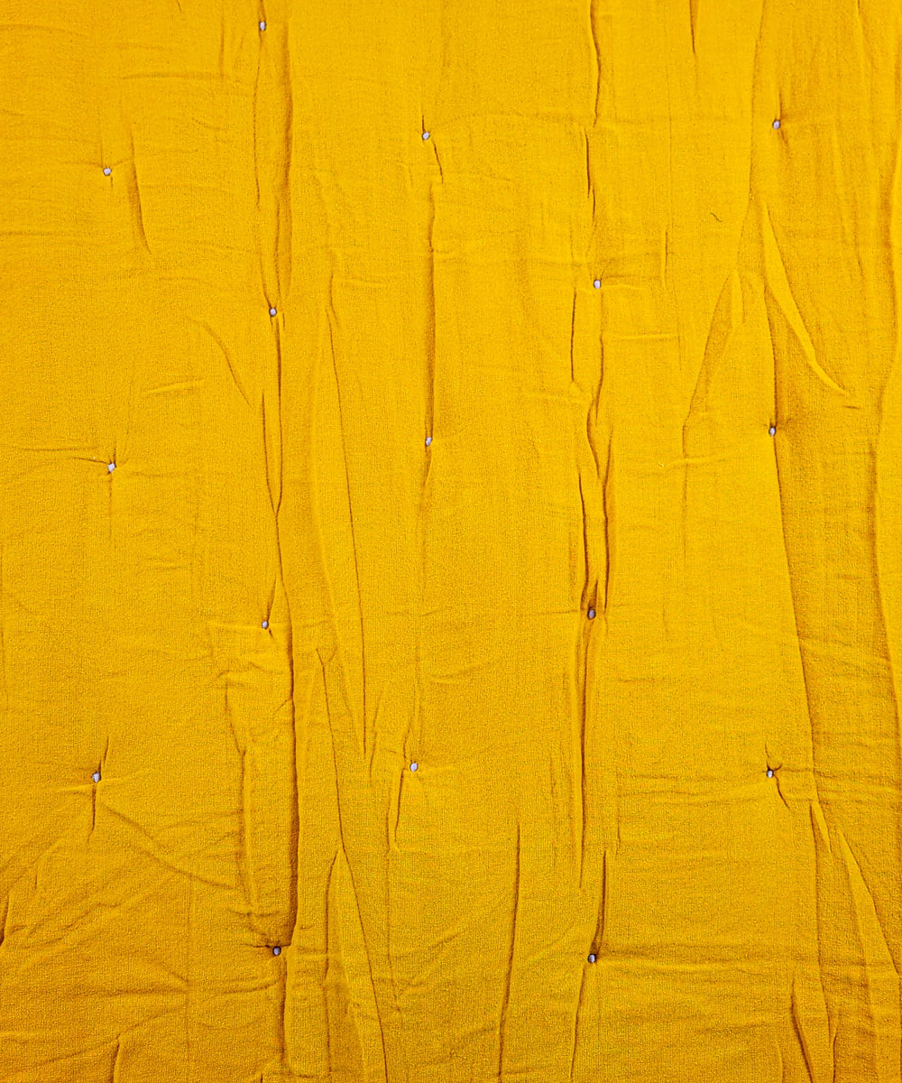 Mustard & Grey Reversible Hand Quilted Comforter with 2 Pillow Covers