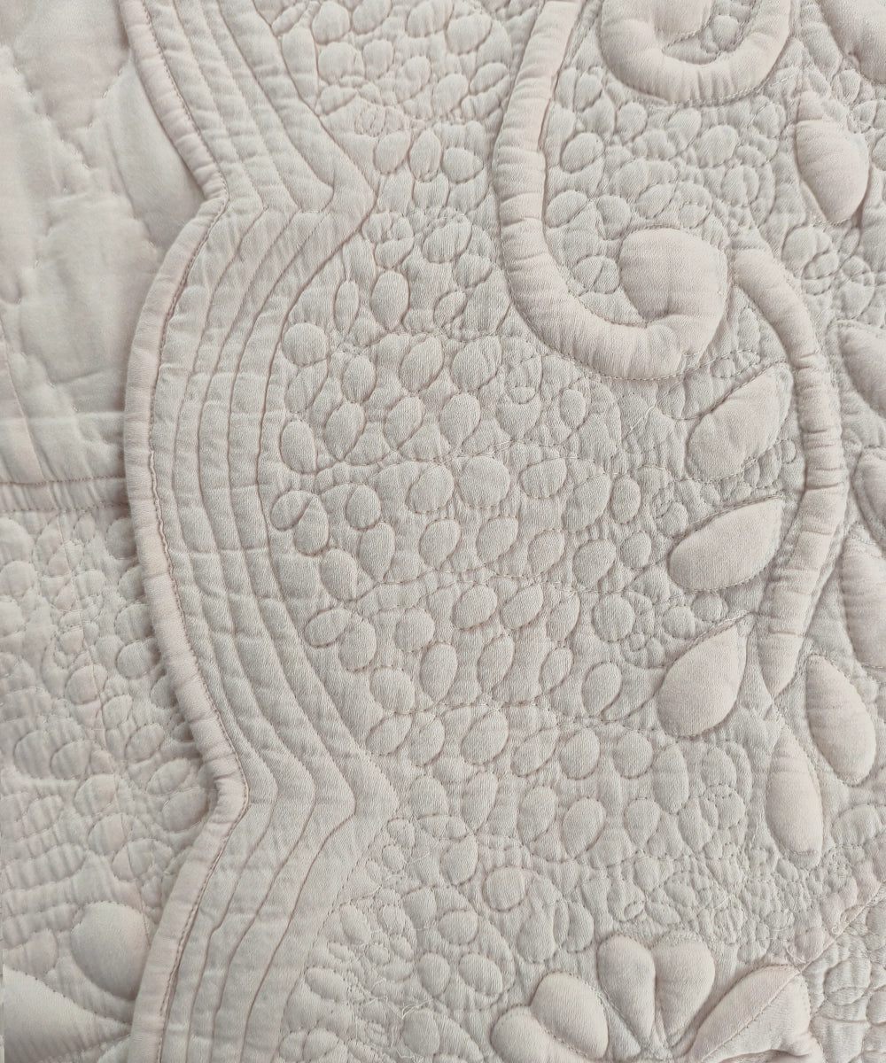 Exquisite Floral Quilted Bedcover cum Comforter with 2 Pillow Covers