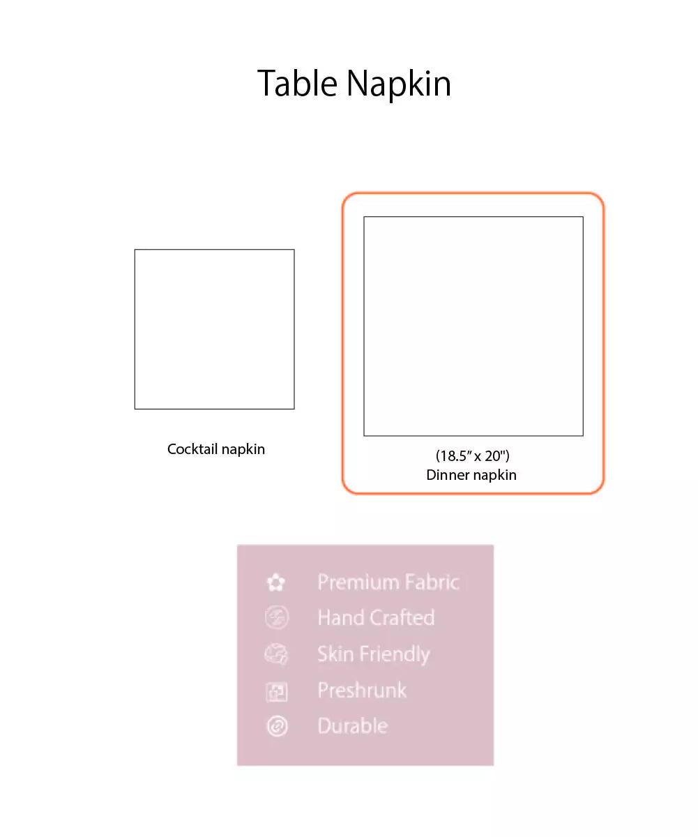 Cream with Maroon Floral Block Printed Cotton Table Napkin (Set of 4)