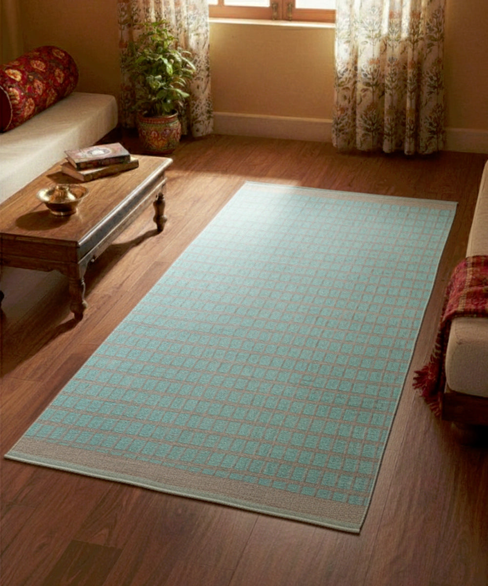 Grey & Turq Pure Handloom Cotton Yoga Mat