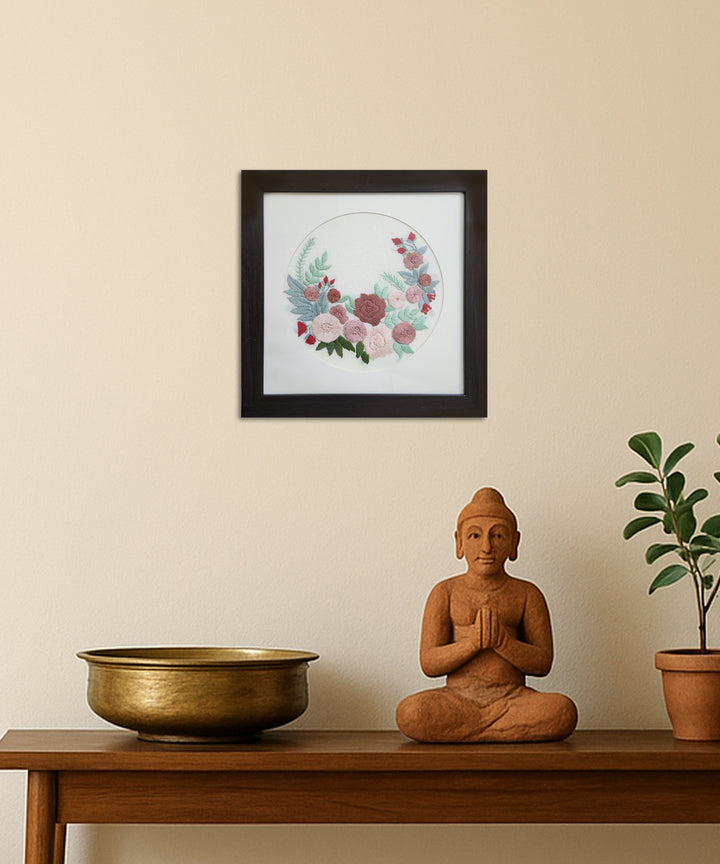Garden Arc Hand Embroidered Wall Art | Framed
